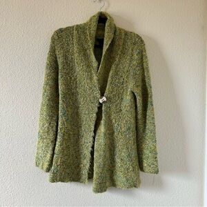 Nomadic Traders Women Popcorn Knit Cadigan Medium Boho Teacher Granny Modest